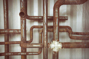 rusted piping in need of repipe
