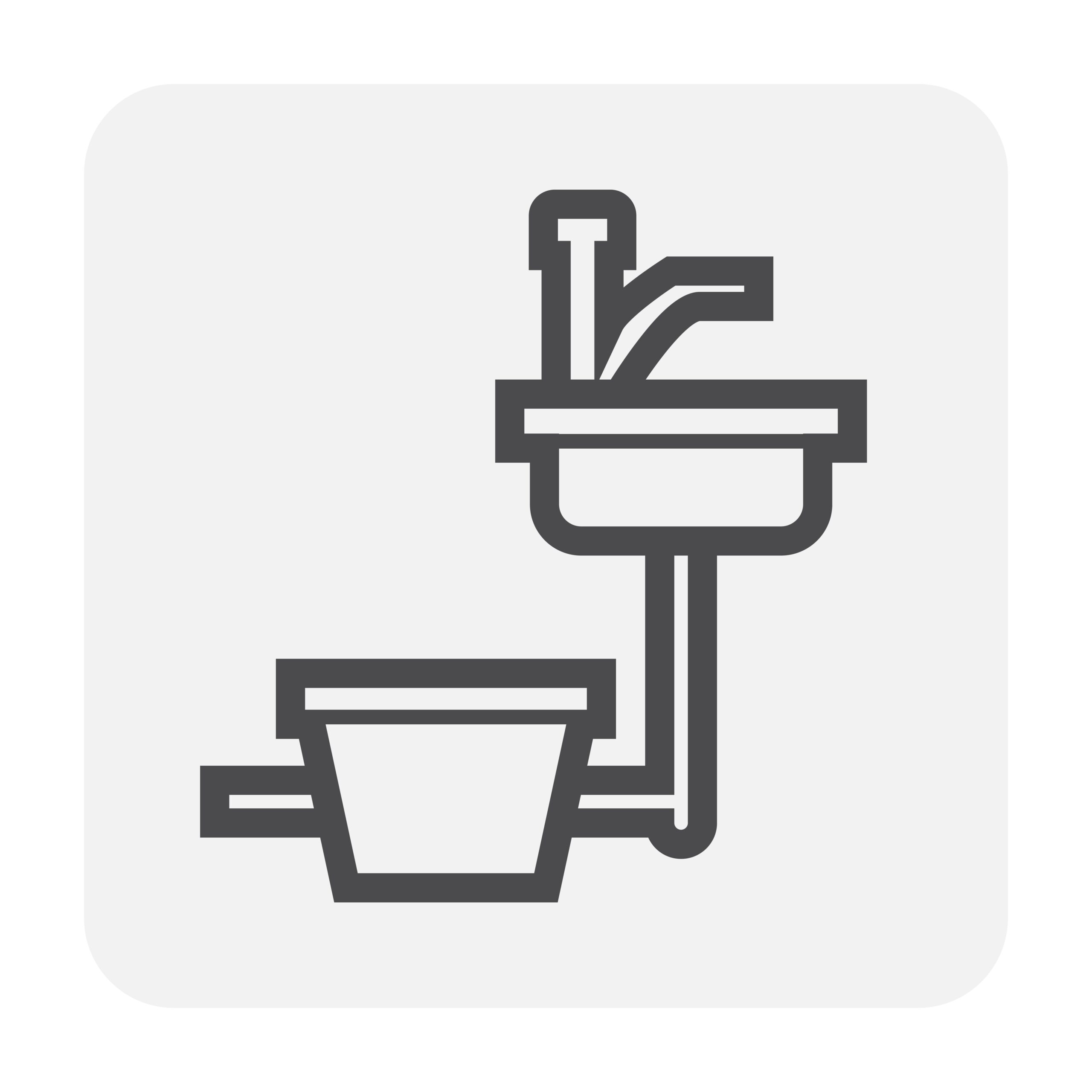 An illustration of a sink and a grease trap