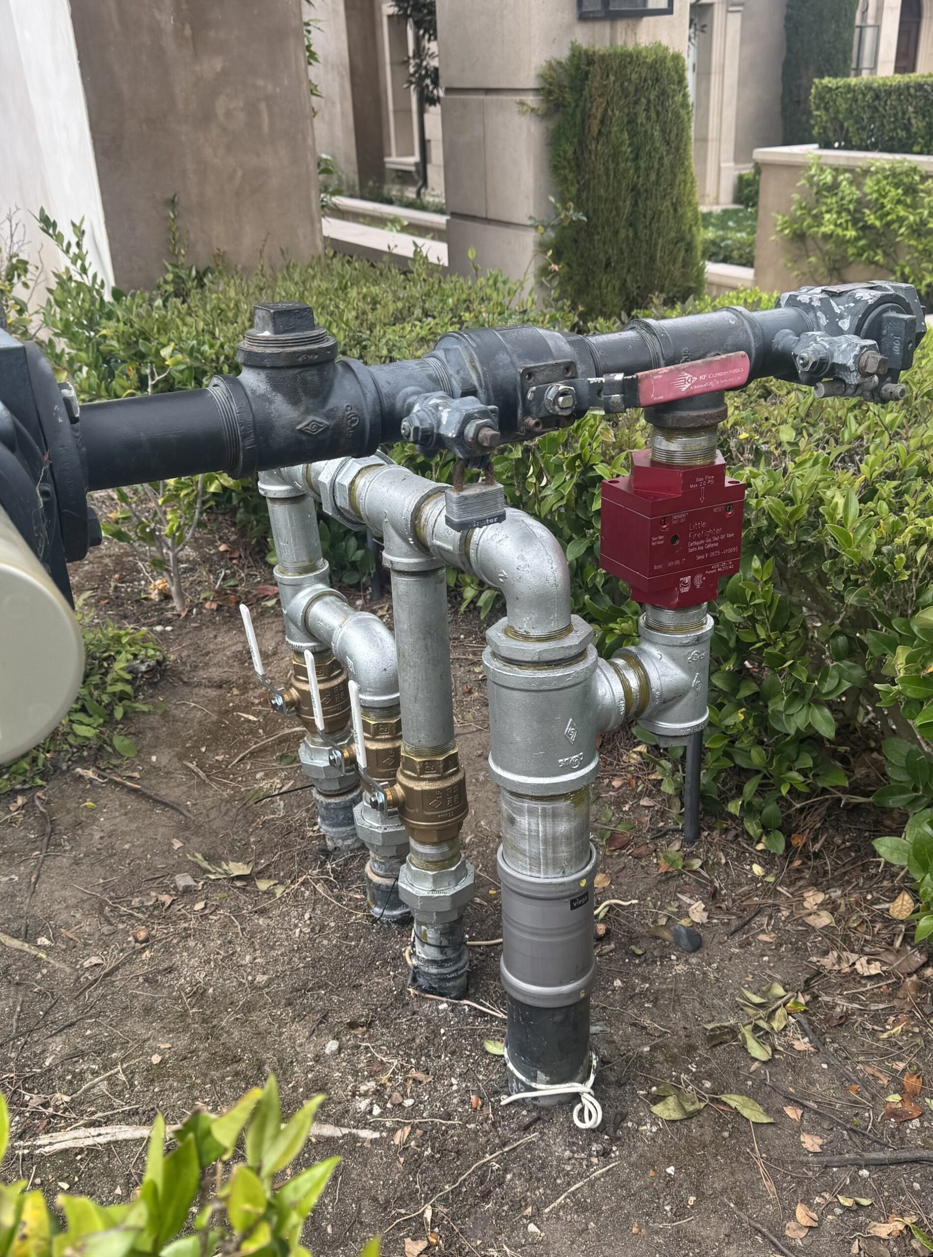 After: Repaired gas leak at meter